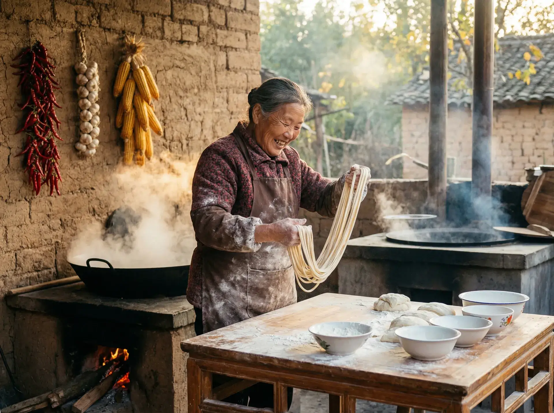农家大嫂手擀面 - 亚洲精品国产精麻豆久久99 乡村美食